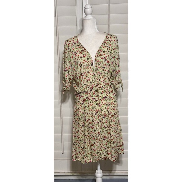 Faithfull The Brand Marianne Bastille Size L Floral Mini Dress Boho Feminine - Picture 2 of 10